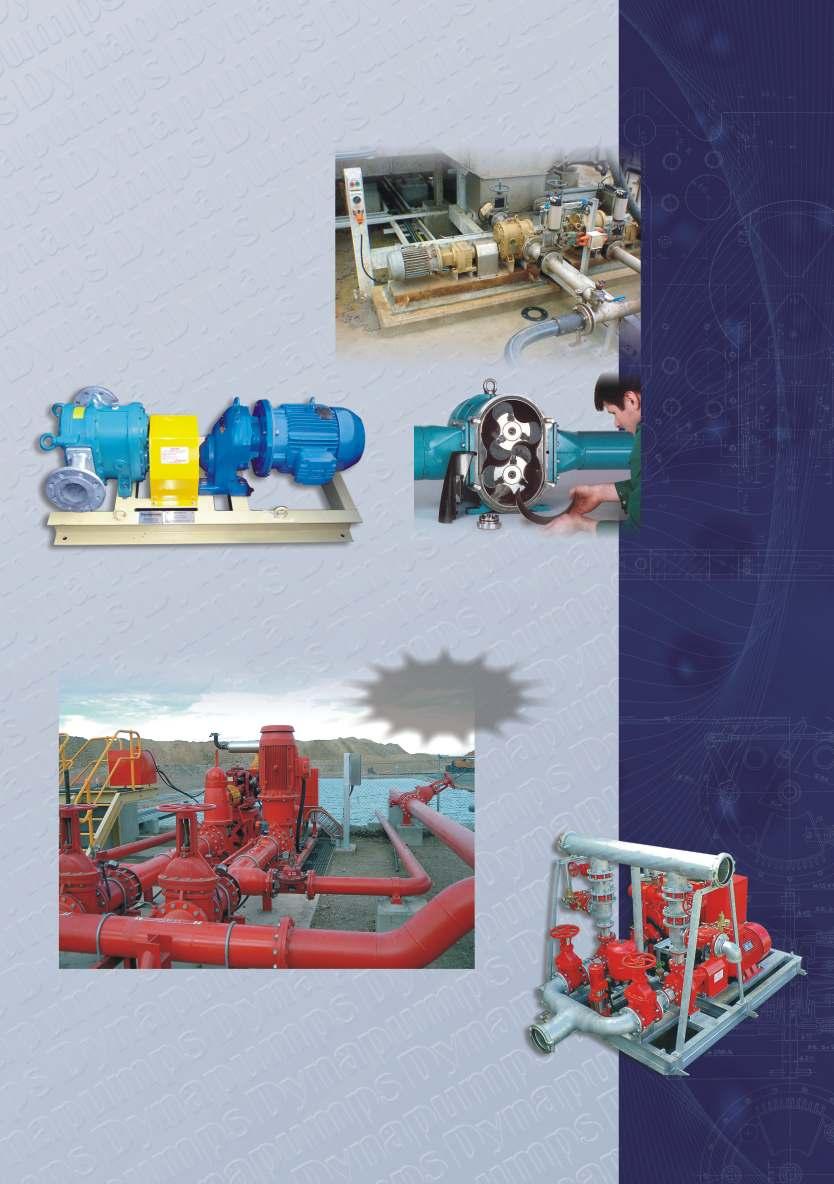 Rotary Lobe Pumps Sewage Treatment Flows up to 1000 m /h Pressures up to 16 Bar Port sizes to 400mm Solids up to 100mm Suction Lifts up to 8 metres They have a unique lobe design which can be