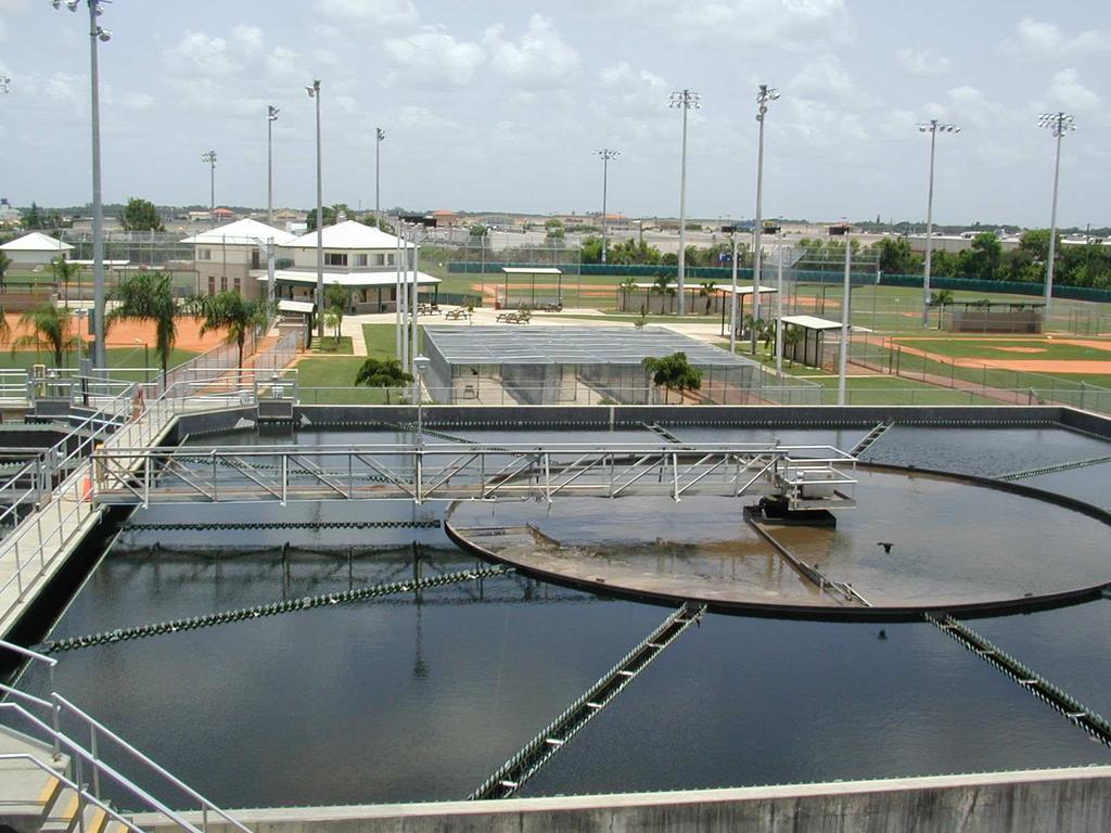 FINAL EFFLUENT (Surface Water Discharge) After proper biological treatment and addition of aluminum sulfate, the mixed liquor flows into settling basins known as clarifiers.