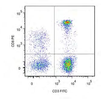 KOMBITEST CD3 FITC / CD8 PE / CD45 PerCP 3-color reagents Immunophenotyping ED7048 Specificity: CD3 CD8 CD45 Fluorochrome FITC PE PerCP Clone UCHT1 MEM-31 MEM-28 Isotype Mouse IgG1 Mouse IgG2a Mouse