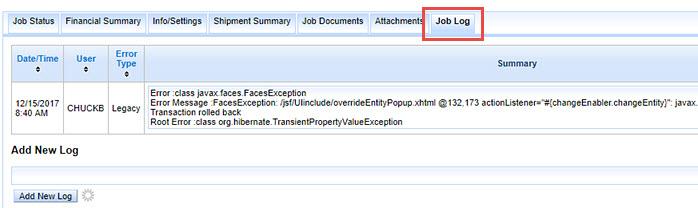 Job Management Release 9.0.4 This screen lets you change the primary quoter or project manager through the system for all jobs.