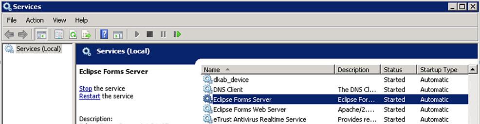 Job Management Release 9.0.4 Setting Up a New Method There are several things to consider when setting up this method. The Eclipse Forms Server requires read access to the image profile.
