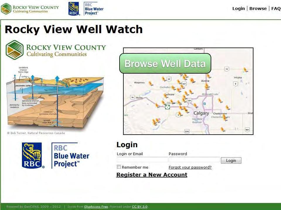 The web portal was designed to make it easier for participating landowners to record their monthly water level readings and