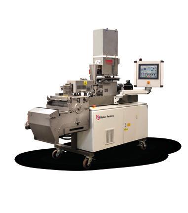 MP30 MP80 Production Extruders A comprehensive range of twin-screw extruders for appications from sma batch (100kg/hr) up to high-output (2,000kg/hr) continuous production.