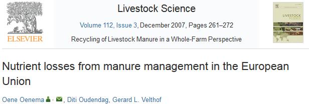 Environmental impact of manure Nutrient and C losses occurs during manure storage and applications Ammonia volatilization, CH4,
