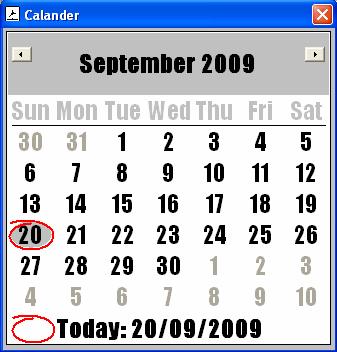 1.4 Calendar Figure 5: Calculator You can see calendar and set date from this option. 1.5 Import Figure 6: Calendar This option is used for import data from the excel sheet.
