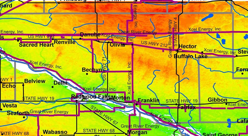 Renville County Topography Renville County Topography