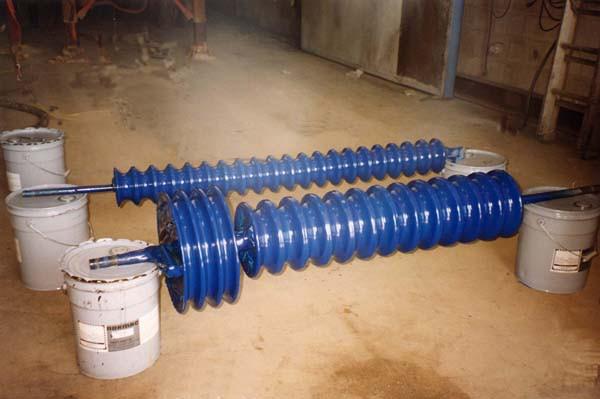 Sheaves sprayed with blue OR70SS at 4-5 mm (.