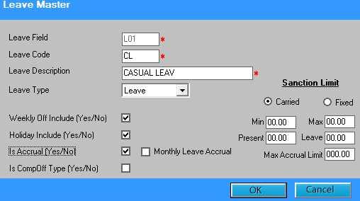 Leave Application: You can use this to enter any type leaves