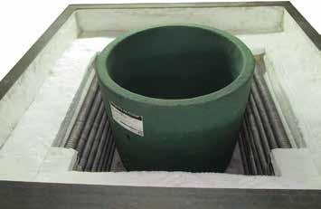 materials. BU 350 stabil crucible from Morgan (Noltina, Germany), crucible capacity: 350 kg of Al. Furnace electric power 63 kw, 3 phases. Melting rate (approximately) 75 kg Al per hour.