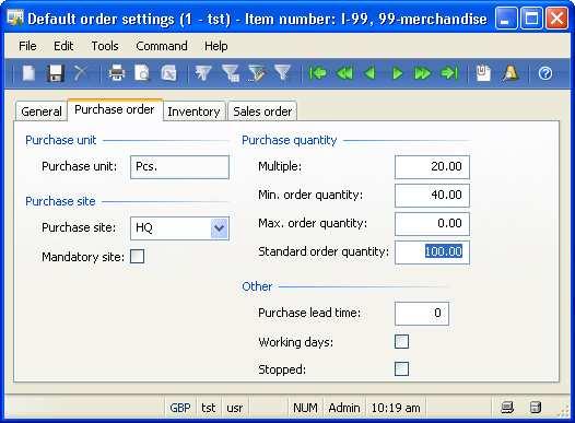 3 Purchasing The tab Price/Discounts is there to enter defaults for prices as shown in Figure 3.6.