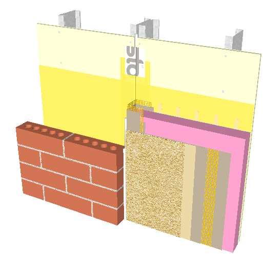 Vertical Expansion Joint in Back-Up Wall, StoTherm ci and Dissimilar Cladding Detail No: 53s52B 1 XPS insulation options: StoGuard Transition Membrane Embedded in Light Gauge Steel Stud Framing XPS