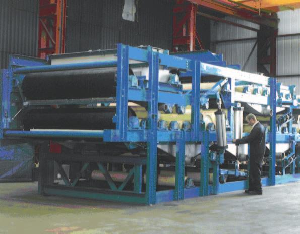 EFFLUENT TREATMENT MULTI-ROLL FILTER BELT PRESS This is the final or last stage of effluent treatment.