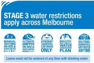 Response to dry conditions Water restrictions Various stages that limit