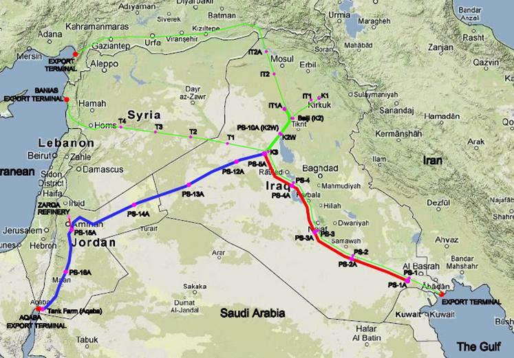 Iraq s Planned Pipeline through Jordan Sources