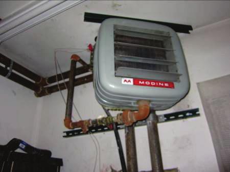 There are several Modine unit heaters in place that formerly operated on waste