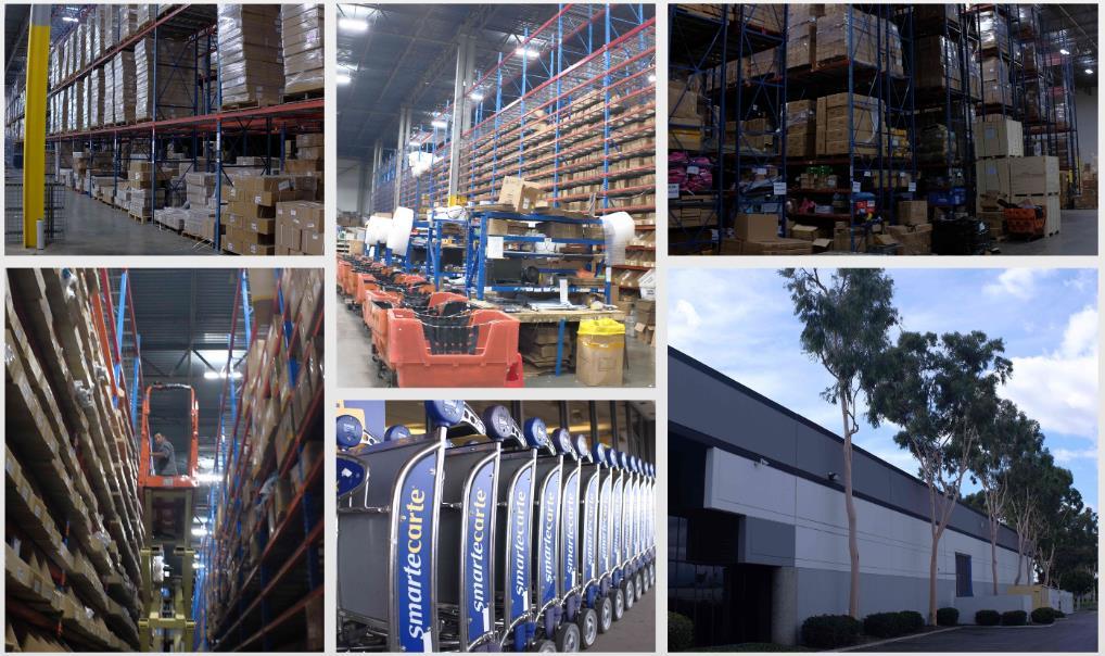 Warehouse equipment: light duty rack and heavy duty rack, big
