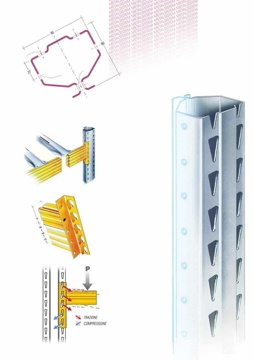 connection of beams 45 assembly of security pins bracing of SUPERBUILD frames THE PRODUCT SUPERBUILD is interchangeable with the UNIBUILD heavy duty pallet racking and has been designed to satisfy