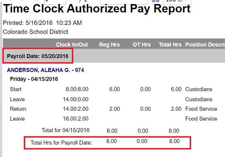 When the Time Clock Entries have NOT been Approved no Payroll date will