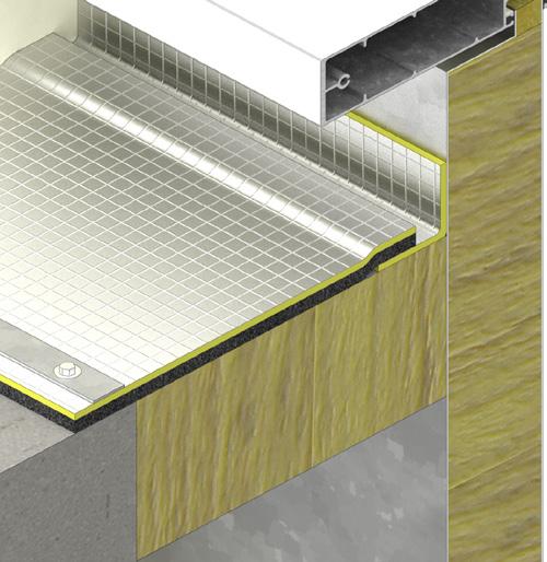 FACADES: AB & CVB/C ACOUSTIC UPGRADES Installation Fig 5: (The preferred installation arrangement for use as an overlay to SIDERISE fire stops for curtain walling.