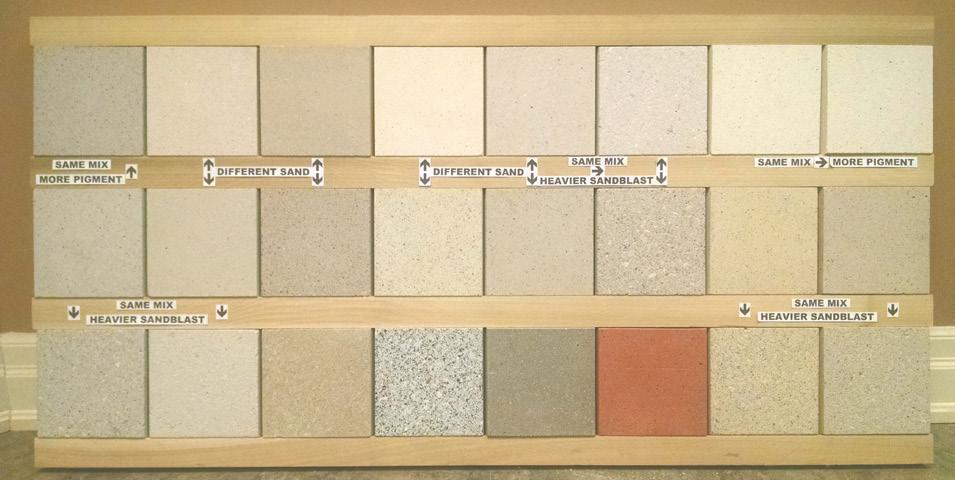 The proper selection of concrete matrix colour, aggregate type, colour and combinations, finishing process, and profiles is instrumental in creating successful aesthetics.
