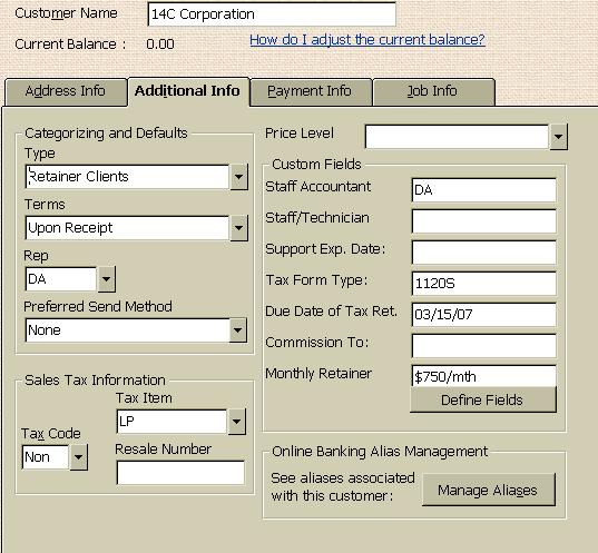 Assigning In-Charges and Staff People to Clients You can use the Rep Field on the Additional Info tab of the client screen to identify the Partner in Charge of the client or engagement.