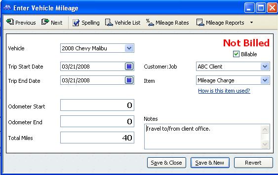 You can also use the mileage reports to reimburse your employees for their mileage. You can set up mileage rates based on certain date intervals.