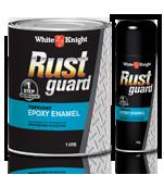 Overview White Knight Rust Guard Epoxy Enamel is an effective rust inhibiting topcoat that transforms rust into a professional, long lasting colour finish in one easy step*.