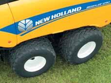 GOOD THINGS COME IN NARROW PACKAGES The Auto-Steer tandem axle variant has been designed for operations which conduct extensive high speed road transport. With the pick-up wheel removed, a 2.