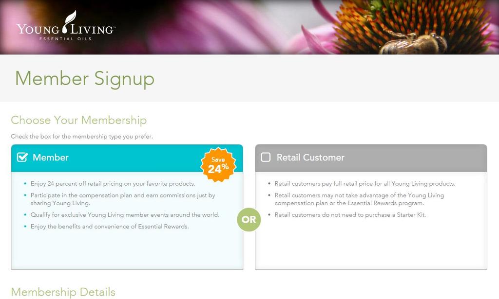 Becoming a Young Living Member A Visual Walkthrough We want to make your enrollment experience as simple as possible.