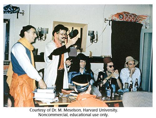 he annual "degree granting" party of Max Delbrück's phage group held in the house shared by Meselson and Stahl at