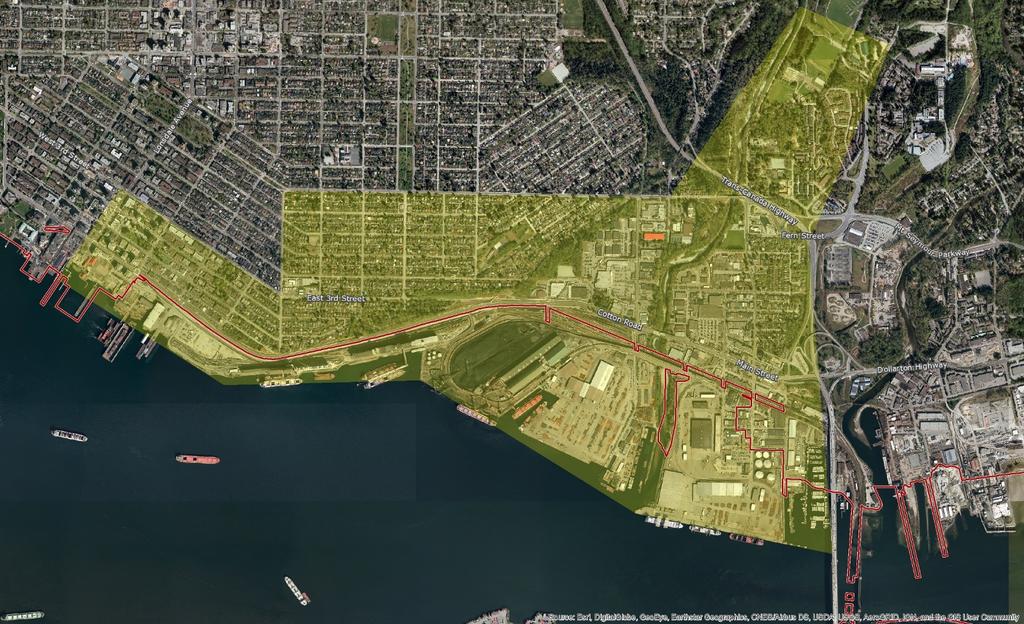 VANCOUVER FRASER PORT AUTHORITY PROJECT AND ENVIRONMENTAL REVIEW REPORT AND PERMIT PY Mail drop area for public notification O During the public consultation period, public participation was as