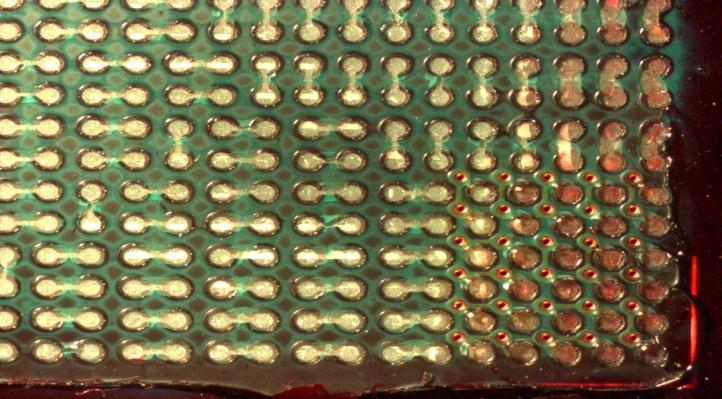 It is interesting to note that within the samples with corner SMD pads, the predominant failure mode in the remaining solder joints with NSMD pads was still PCB side pad cratering.