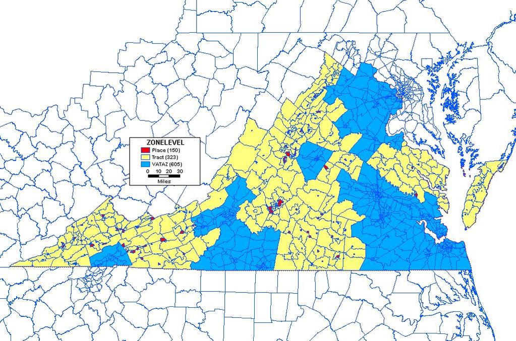 Virginia Statewide Model Zones Source: NCHRP