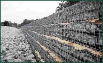 Fig. 6.9 (i) Gabion Wall Fig.6.9 (ii) Gabion Wall Design Requirement for Gravity walls Gravity Retaining walls are designed to resist earth pressure by their weight.