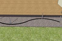 If the string line is placed at the correct elevation it can be used to check elevation and side to side levelness of the retaining wall unit.
