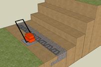 Lighter, walk-behind compaction equipment can be within the three foot area. Compact soil nearest the retaining wall units first, then work toward the back of the excavation.