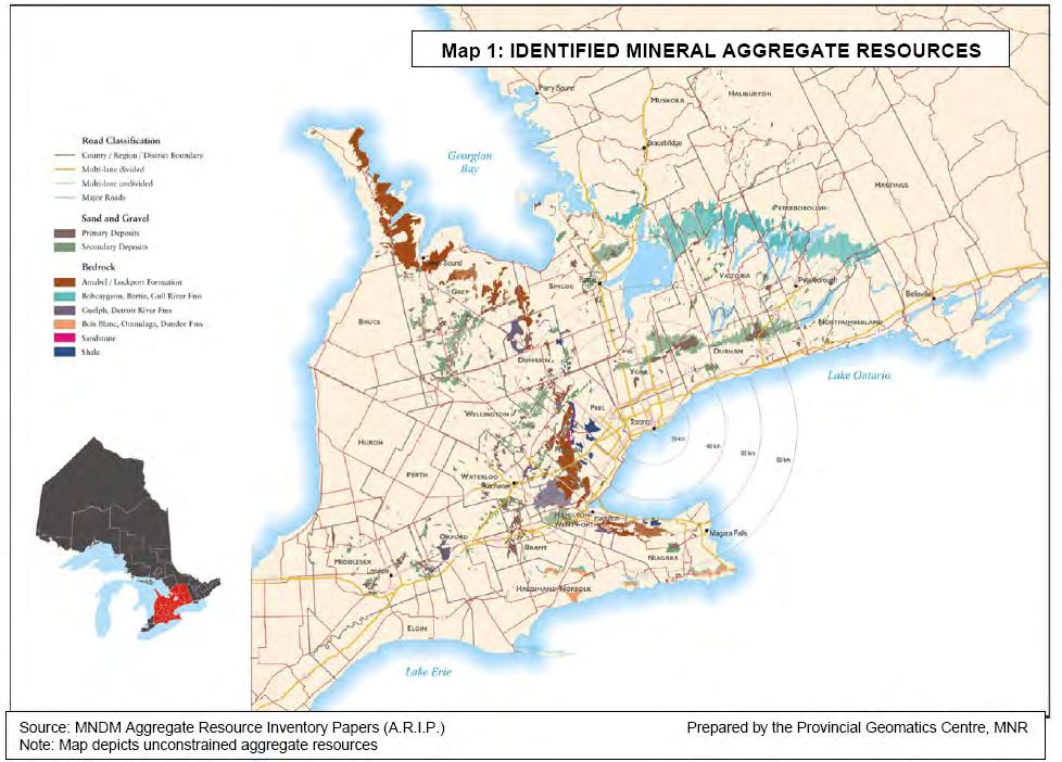 Exhibit 5-1: Identified Mineral Aggregate Resources in Southern Ontario 5.