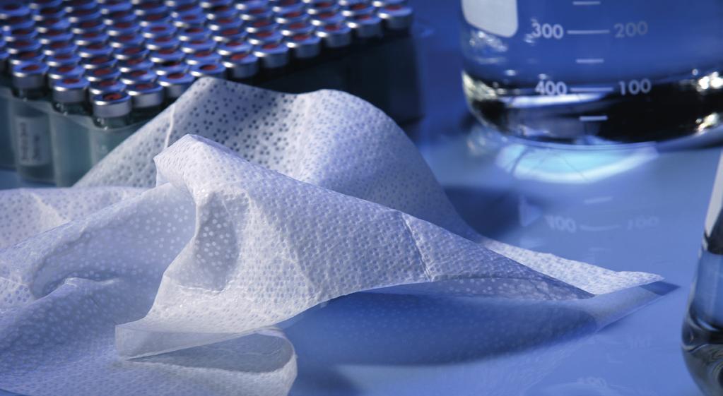 A cost effective non woven wipe with a guaranteed low level of endotoxins.