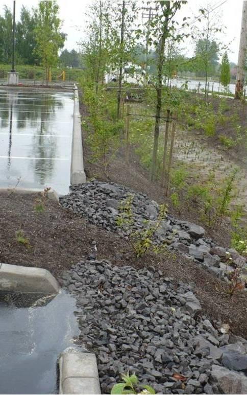 Bioswale in Oregon Stormwater Harvesting Enhances stormwater recharge to the shallow aquifers for future use Prevents flooding and erosion Increases stream