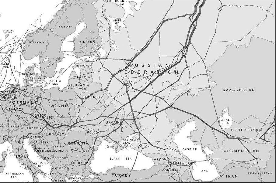 The Eurasian NG Network Feeds Gas from Russia and Central Asia to