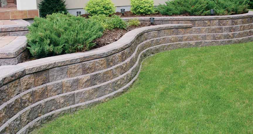 Curved Walls allanblock.com Flowing curves accent any landscape. Building Curves Curved and serpentine walls are simple to build.