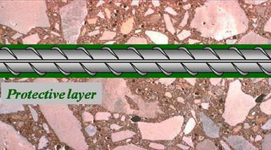 Causes of Corrosion Damage Steel reinforcing is protected by a passive oxide layer on the rebar surface.