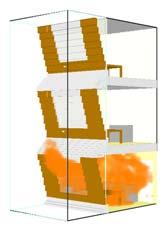 In the study cases (A) the lintels are also related to the ability to control the passage of fire through the ventilated chambers (in the case of ventilated