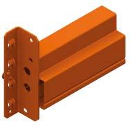 Mixed beams for pallets and picking These beams are made of a single rolled tube and welded to two hooks or endplates.