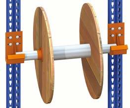 Side reel support The side reel support fits laterally onto the frame using bolts and positions the reel at the