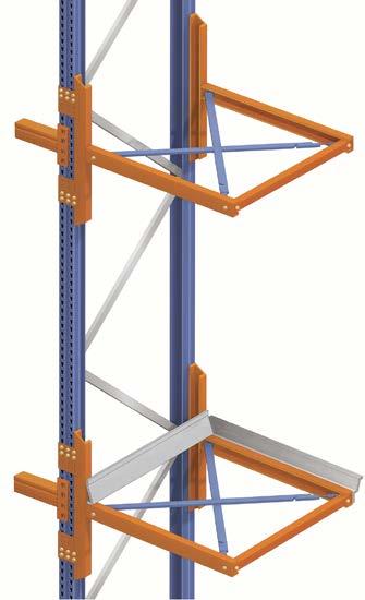 High bay pallet racking Storage console without centralisers Storage console with centralisers Storage consoles Storage consoles are installed at the rack