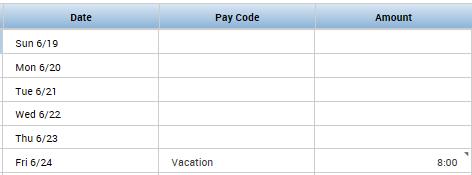 Edit Pay Code Step 4 Once the Pay Code Actions window appears, click the Edit icon and the Amount window will appear.