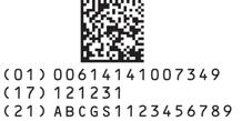 in a GS1-128 Barcode GTIN Lot/Batch GTIN with Serial, Lot & Expiration Date encoded in a GS1 DataBar