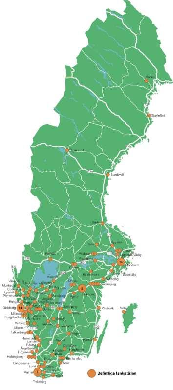 150 public gas stations in Sweden 50 for heavy trucks &