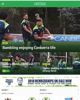 Canberra Raiders have an